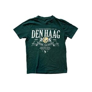 Fox Originals Den Haag Netherlands Graphic T Shirt Green Short Sleeve Tee